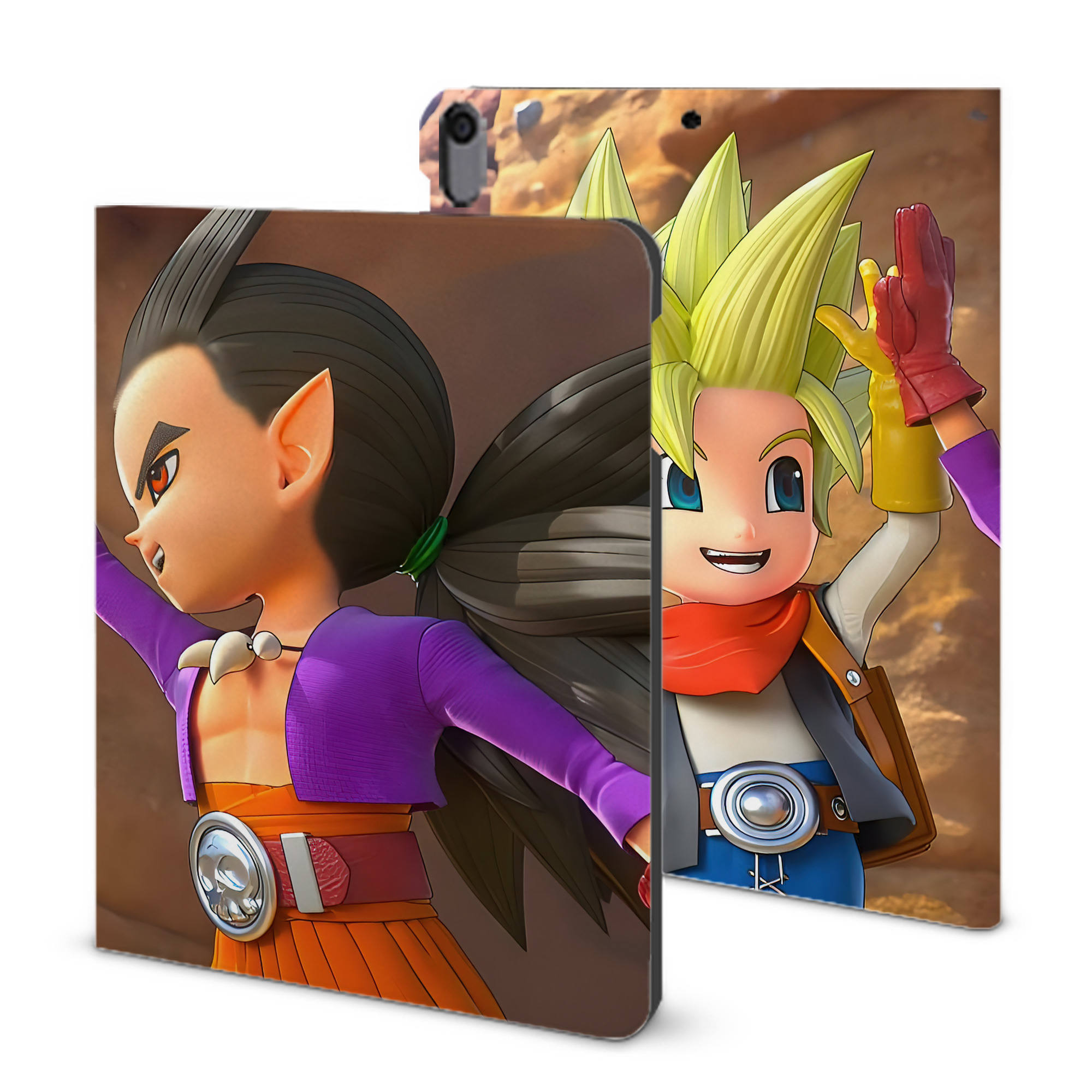 （画像用） ドラゴンクエスト Doragon Kuesuto Dragon Quest IPad ケース ブック型 PUレザー TPU 耐衝撃 軽量 薄型 ペン収納なし 全面保護 IPad 各モデル対応